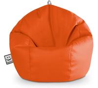 Happers Pouf Bambini Poltrona Morbida a Sacco per Sedersi con Imbottitura Puff per Gioco Relax Lettura Puffo Interno Ecopelle Quotidiano di lunga Durata Arancione