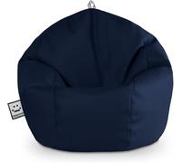 Happers Pouf Bambini Poltrona Morbida a Sacco per Sedersi con Imbottitura Puff per Gioco Relax Lettura Puffo Interno Ecopelle Quotidiano di lunga Durata Blu navy