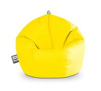 Happers Pouf Bambini Poltrona Morbida a Sacco per Sedersi con Imbottitura Puff per Gioco Relax Lettura Puffo Interno Ecopelle Quotidiano di lunga Durata Giallo