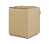 Happers - Pouf cubico in eco-pelle, da interni, colori assortiti Único beige