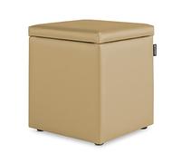 Happers - Pouf cubo Arcon, in similpelle, per interni, colori assortiti Único beige