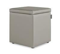 Happers - Pouf cubo Arcon, in similpelle, per interni, colori assortiti Único Cenere
