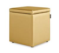 Happers - Pouf cubo Arcon, in similpelle, per interni, colori assortiti Único oro