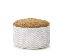 HAPPERS Pouf iuta cotone Ainoha. Poggiapiedi, Sgabello basso, pouf design esclusivo con imbottitura inclusa