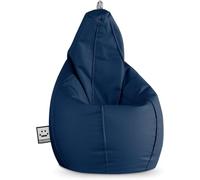 Happers Pouf Poltrona a Sacco Similpelle per uso Interno Blu XL