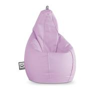 Happers Pouf Poltrona a Sacco Similpelle per uso Interno Lavanda XXL