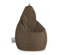 Happers Pouf Poltrona a Sacco Similpelle per uso Interno Marrone XXL
