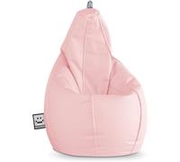 Happers Pouf Poltrona a Sacco Similpelle per uso Interno Rosa XXL