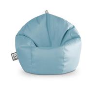 Happers Pouf Poltrona per Bambini in Similpelle per uso Interno Azzurro