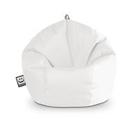 Happers Pouf Poltrona per Bambini in Similpelle per uso Interno Bianco