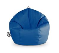 Happers Pouf Poltrona per Bambini in Similpelle per uso Interno Blu