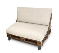 HAPPERS Set di cuscini impermeabili e sfoderabili per pallet in ecopelle esterna perla Patagonia