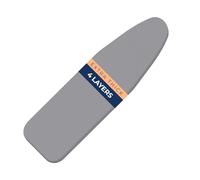 happhom Copriasse da stiro e cuscinetto extra spesso e resistente, imbottito a 4 strati, rivestimento in argento, antiaderente, resistente alle bruciature e alle macchie, dimensioni standard 38 x 137