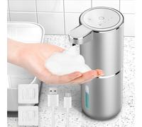 HAPPHOOH Dispenser Sapone Bagno a muro,Dispenser Sapone Automatico Con Sensore Infrarossi,Impermeabile IPX5,380ML Dispenser Schiuma per Cucina, Bagno, Hotel