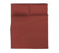 HAPPIDEA COMPLETO LETTO MATRIMONIALE ARGILLA BRUCIATA 100% COTONE