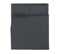 HAPPIDEA COMPLETO LETTO MATRIMONIALE GRAFITE 100% COTONE