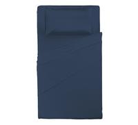 HAPPIDEA COMPLETO LETTO PIAZZA 1/2 BLU PROFONDO 100% COTONE