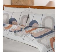 Happidea - Lenzuola Completo Letto, Cotone Caldo Invernale 100% Flanella, Singolo, geometrico, Prodotto in Italia, Federe, Lenzuolo Sopra, Lenzuolo Sotto, Disegno Zen Naturale