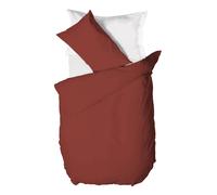 HAPPIDEA PARURE COPRIPIUMINO SINGOLO ARGILLA BRUCIATA 100% COTONE