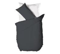 HAPPIDEA PARURE COPRIPIUMINO SINGOLO GRAFITE 100% COTONE