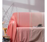 Happidea Telo Arredo Copritutto | Copridivano | Tovaglia | Copriletto | 100% Cotone | Made in Italy | (260X280 - Matrimoniale due Piazze, Coimbra Rosso)