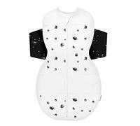 Happiest Baby Sacco Nanna SNOO Sack - Cotone 100% Biologico - Favorisce un Corretto Sviluppo Delle Anche (Pianeti Avorio con Ali Nere, Grande)
