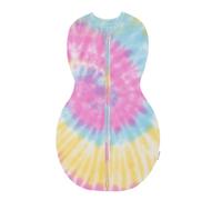 Happiest Baby Sleepea - Coperta per neonati da 5 secondi, 100% cotone biologico, progettata dal medico, favorisce lo sviluppo sano dell'anca (arcobaleno tinto annodato, piccola)