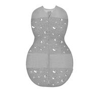 Happiest Baby Sleepea Fasciatura Rapida - Cotone 100% Biologico - Favorisce un Corretto Sviluppo Delle Anche (Pianeti Grafite, Piccolo)