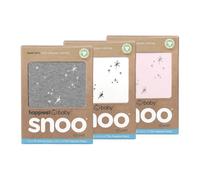 Happiest Baby SNOO Lenzuolo con angoli per culla, 100% cotone biologico, adatto per materasso per culla SNOO Sleeper, confezione da 3 (bianco, grigio, rosa)
