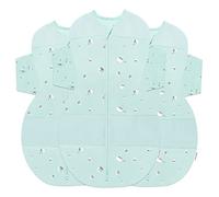 Happiest Baby SNOO - Sacco nanna per neonati, 100% cotone biologico, progettato dal medico, promuove uno sviluppo sano dell'anca, confezione da 3 (pianeti color foglia di tè, S, M, L)