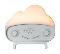 Happiest Baby SNOObie Smart White Noise Machine - Macchina sonora portatile per bambini con luce notturna, 12 suoni lenitivi per l'allenamento del sonno, grigio