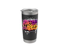 Happily Divorced Graffiti Street Graphic Divertente Divorzio Party Bicchiere termico in acciaio inox doppia parete