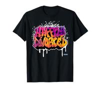 Happily Divorced Graffiti Street Graphic Divertente Divorzio Party Maglietta