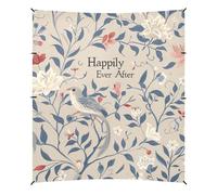 Happily Ever After - Tenda parasole pieghevole da spiaggia, UPF50, leggera, con sacchi di sabbia e pala, per campeggio, picnic, cortile e pesca