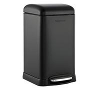 happimess Betty Retro - Pattumiera da cucina, con apertura a gradini, da 3,2 galloni, colore: Nero