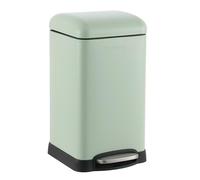 happimess HPM1012I Betty Retro Mini Pattumiera da 3,2 galloni con apertura a gradino, resistente alle impronte digitali, moderno, minimalista per casa, cucina, lavanderia, ufficio, camera da letto,