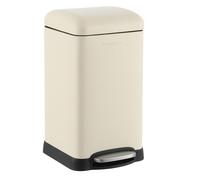 happimess HPM1012J Betty Retro Mini pattumiera da 3,2 galloni con apertura a gradino, resistente alle impronte digitali, moderno, minimalista per casa, cucina, lavanderia, ufficio, camera da letto,