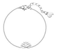 Happiness Boutique Bracciale Lotus da donna in Oro - Oro rosa, Argento | Bracciale in filigrana con pendente fiore di loto | Gioielli in acciaio inossidabile