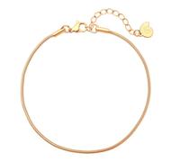 Happiness Boutique Cavigliera con Design a Catena a Serpente in Acciaio Inossidabile Cavigliera Sottile Arrotondata Regolabile in Oro - Oro Rosa, Argento | Bracciale Impermeabile per i Piedi