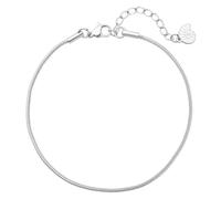 Happiness Boutique Cavigliera con Design a Catena a Serpente in Acciaio Inossidabile Cavigliera Sottile Arrotondata Regolabile in Oro - Oro Rosa, Argento | Bracciale Impermeabile per i Piedi