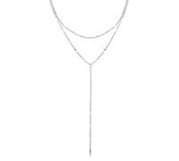 Happiness Boutique Collana Multifilo in Color Argento | Delicata Collana Y Bijoux Acciaio Inossidabile