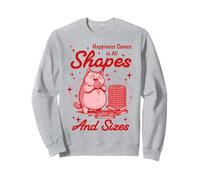 Happiness Comes in all Shapes And Sizes Funny Meme Cat Felpa