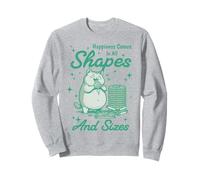 Happiness Comes in all Shapes And Sizes Funny Meme Cat Felpa