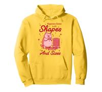 Happiness Comes in all Shapes And Sizes Funny Meme Cat Felpa con Cappuccio
