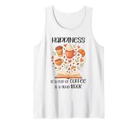 Happiness Cup of Coffee And a Good Book Lovers Fall Reading Canotta