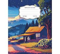 Happiness in the Meadow composition notebook: Buzzing with ideas in the meadow of my mind 150 lined pages 7.5 x 9.25 inches