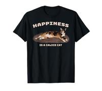 Happiness is a Calico Cat - divertente t-shirt colorata gatto Maglietta