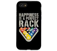 Happiness is a perfect rack biliardo giocatore biliardo snooker Custodia per iPhone SE (2020) / 7 / 8
