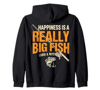 Happiness Is A Really Big Fish (And A Witness) Felpa con Cappuccio