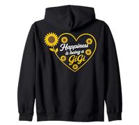 Happiness is Being A Gigi Sunflower Grandma Felpa con Cappuccio
